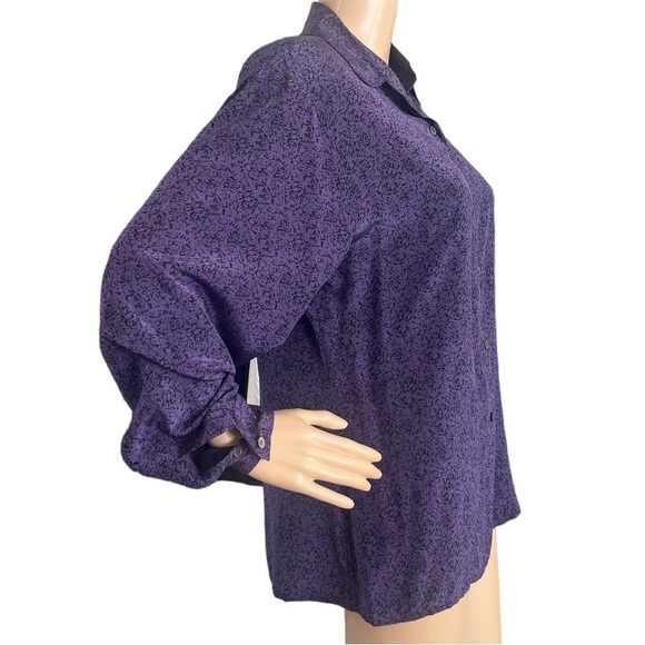 Paul Stanley 100 % Silk Print Blouse - Picture 2 of 4